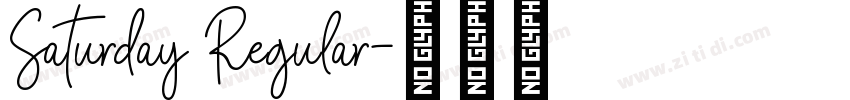 Saturday Regular字体转换
